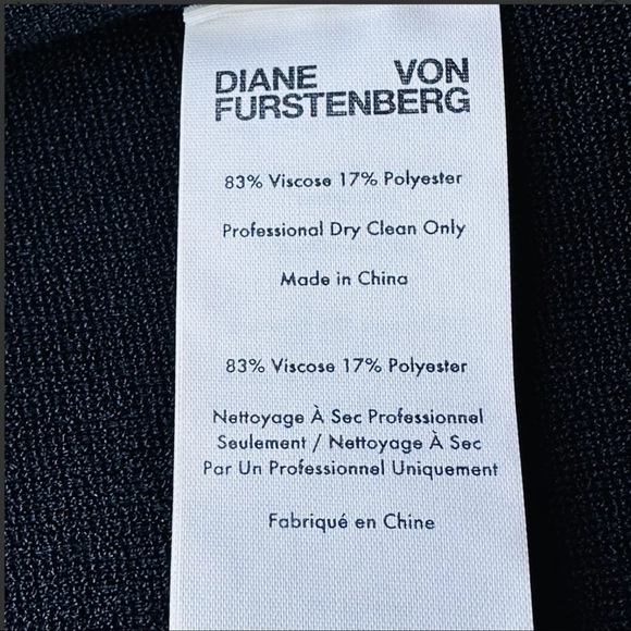 NWT DVF Knit Wrap Tops Black Long Sleeve Stripe - Picture 10 of 12